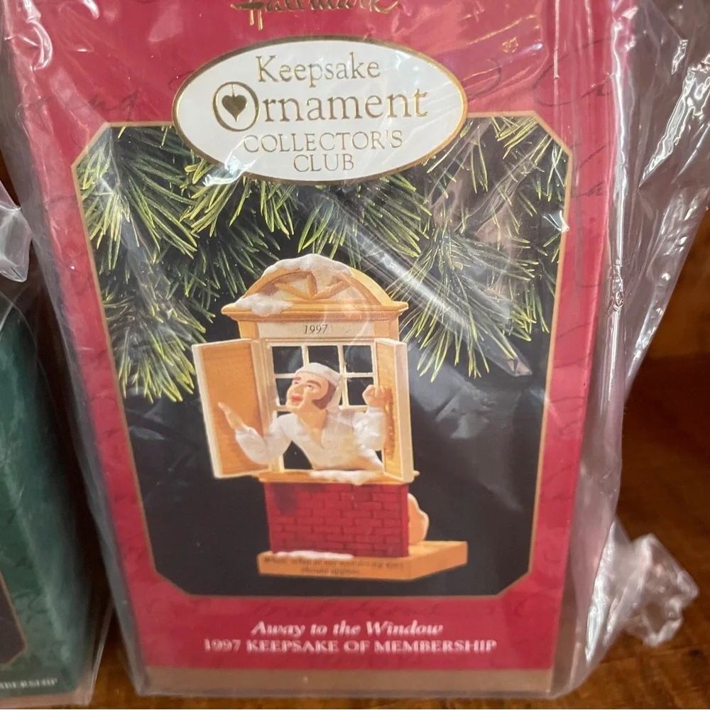 Hallmark the Night Before Christmas 1997 Collectors Club 4 Four Ornament Set NEW